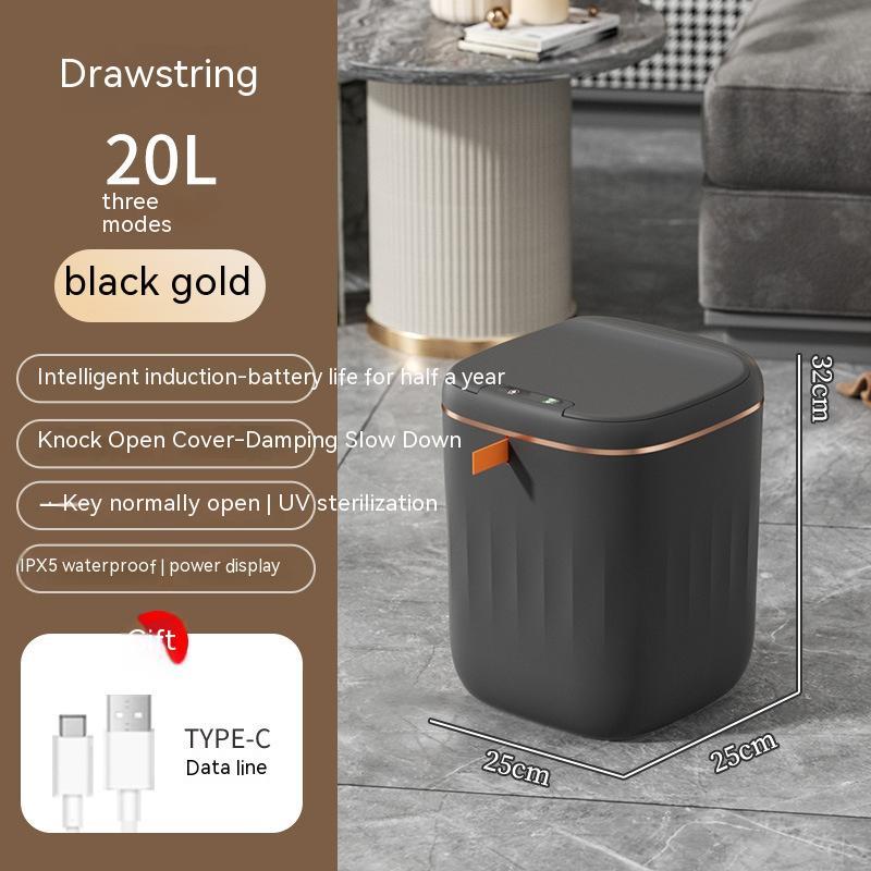 Smart Trash Can with Lid – Automatic Induction Bin for Bedroom, Kitchen & Car