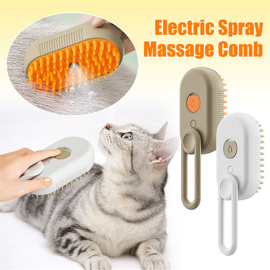 Cat Steam Brush .Steamy Dog Brush .3 In 1 Electric Spray