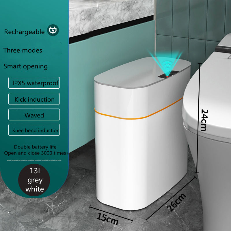 Smart Trash Can with Lid – Automatic Induction Bin for Bedroom, Kitchen & Car