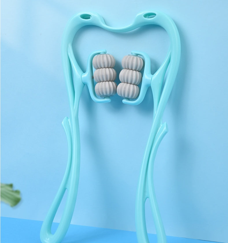 Manual Six-Wheel Neck Massager – Multifunctional Relief Roller