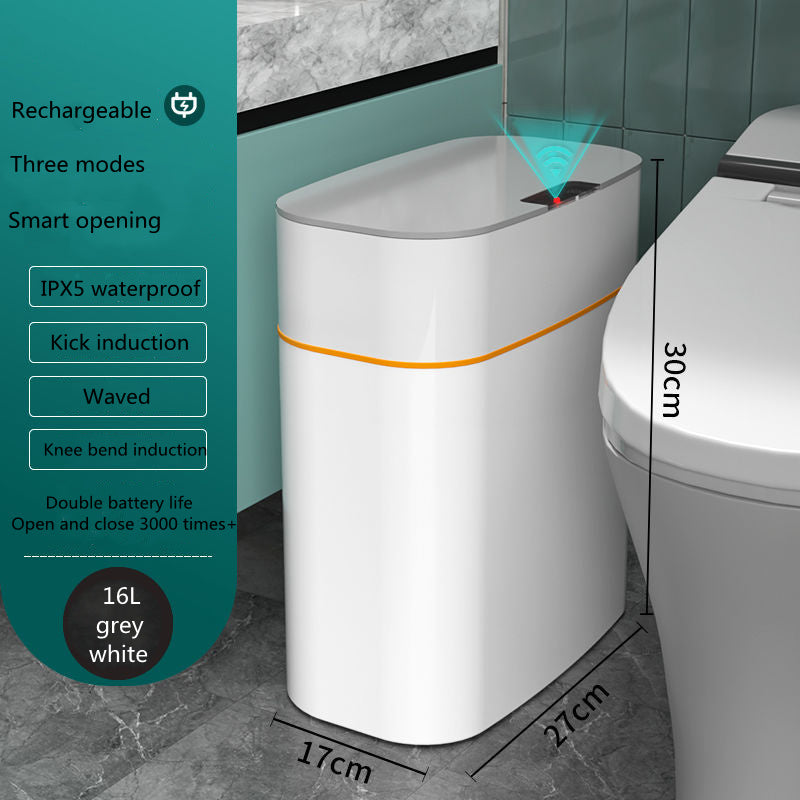 Smart Trash Can with Lid – Automatic Induction Bin for Bedroom, Kitchen & Car