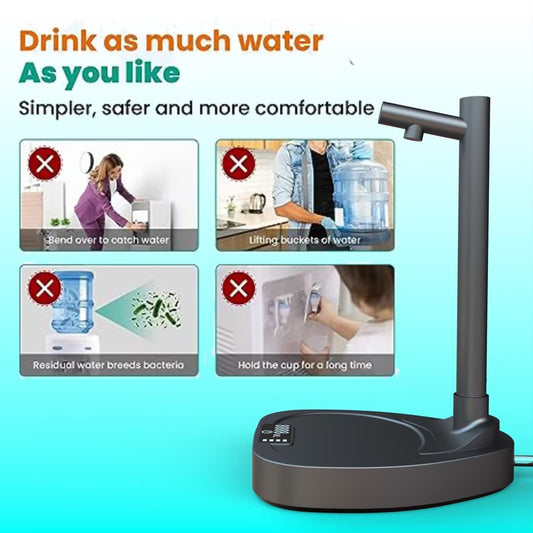 Automatic Water Dispenser with Stand – Rechargeable Desktop Bottle Pump