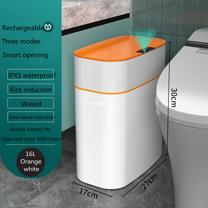 Smart Trash Can with Lid – Automatic Induction Bin for Bedroom, Kitchen & Car