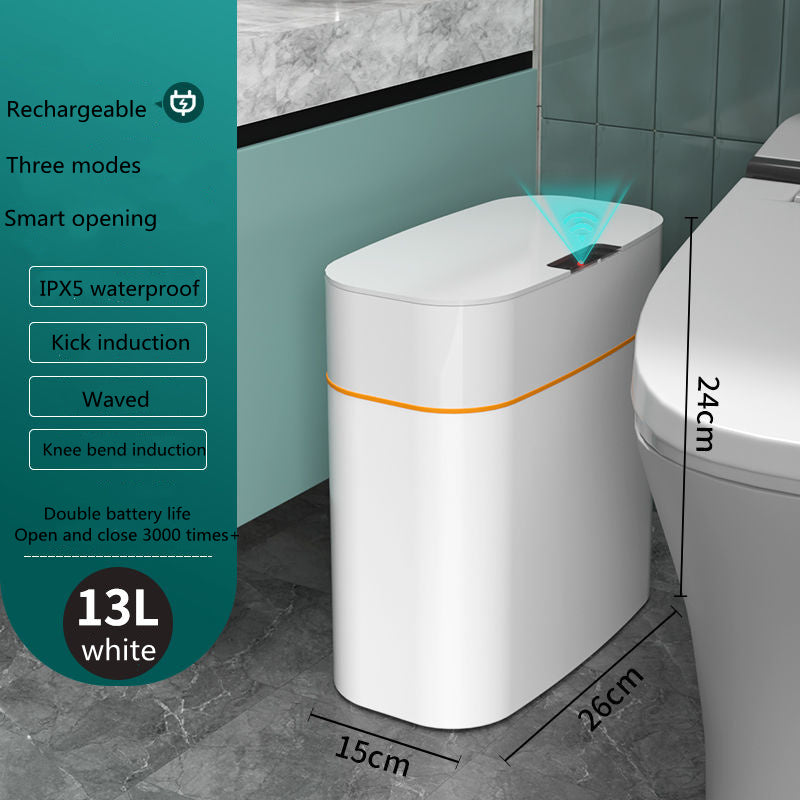 Smart Trash Can with Lid – Automatic Induction Bin for Bedroom, Kitchen & Car