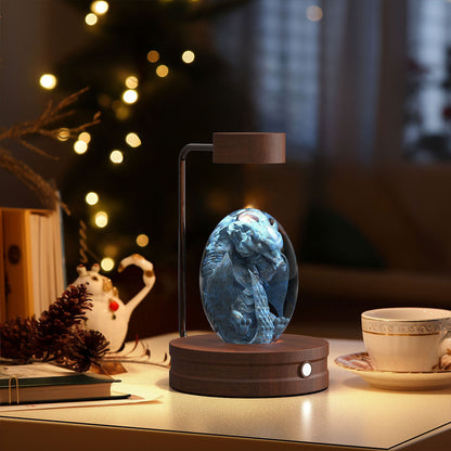 Crystal Ball Dinosaur Night Light – USB Powered Cosmic Bedside Lamp