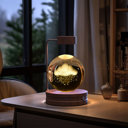 Crystal Ball Dinosaur Night Light – USB Powered Cosmic Bedside Lamp
