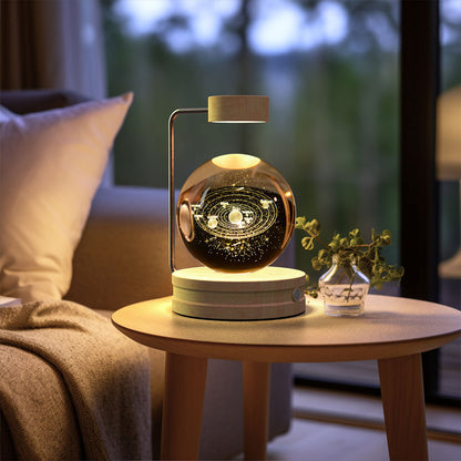 Crystal Ball Dinosaur Night Light – USB Powered Cosmic Bedside Lamp