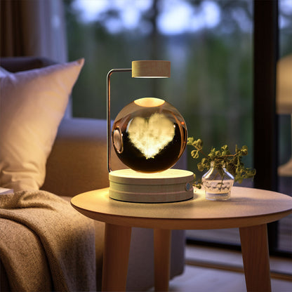 Crystal Ball Dinosaur Night Light – USB Powered Cosmic Bedside Lamp