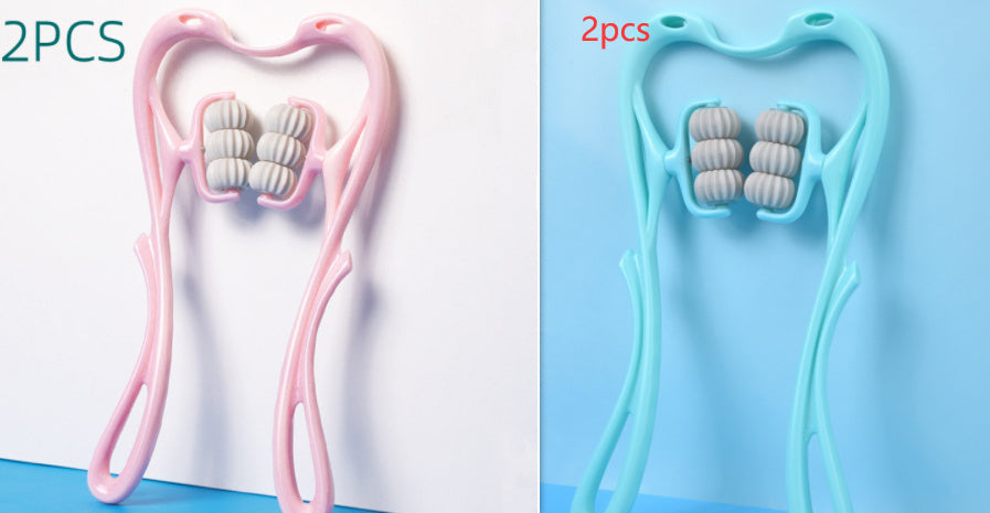 Manual Six-Wheel Neck Massager – Multifunctional Relief Roller
