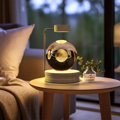 Crystal Ball Dinosaur Night Light – USB Powered Cosmic Bedside Lamp