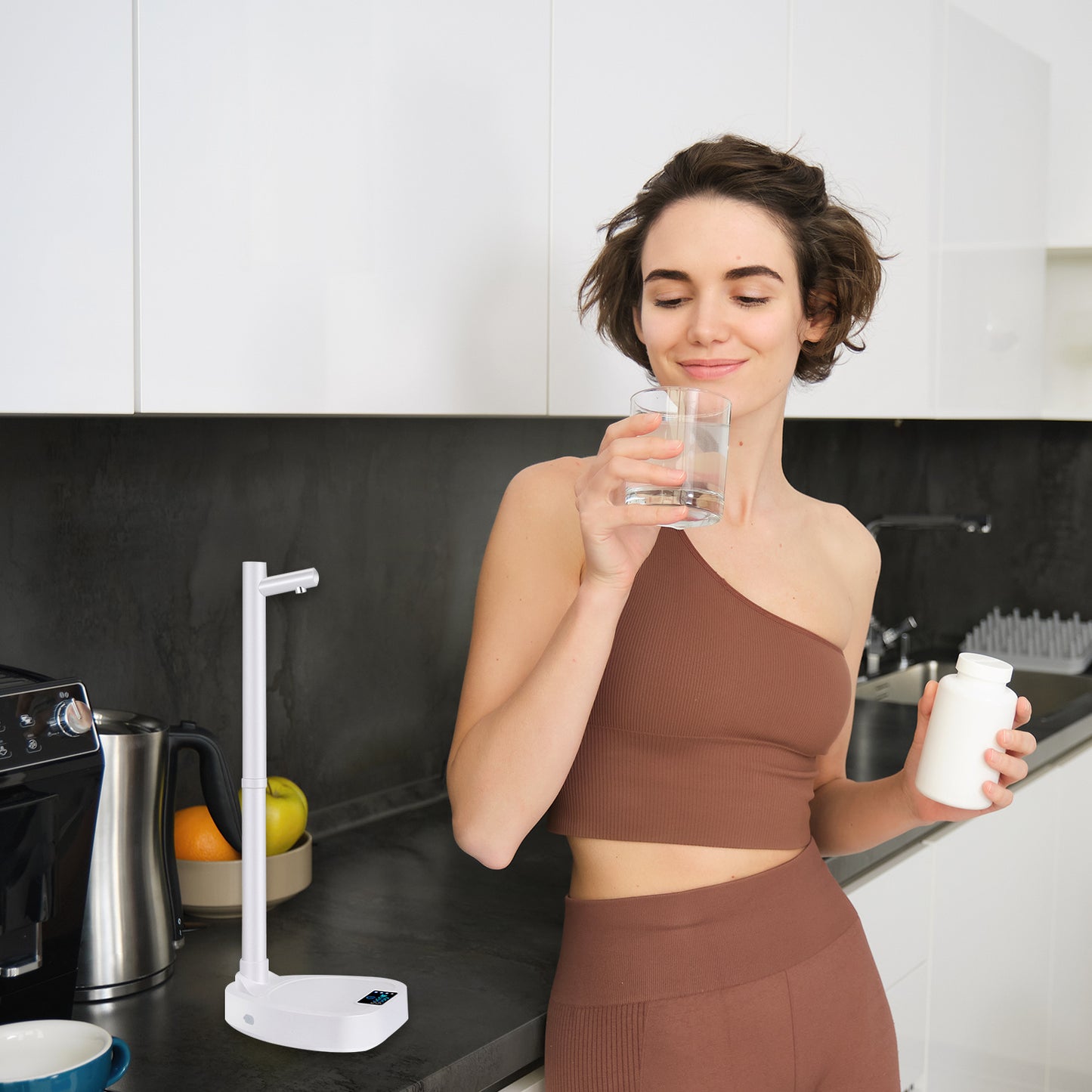 Automatic Water Dispenser with Stand – Rechargeable Desktop Bottle Pump