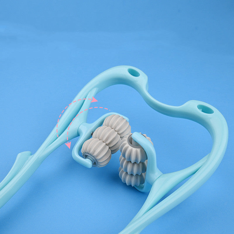 Manual Six-Wheel Neck Massager – Multifunctional Relief Roller