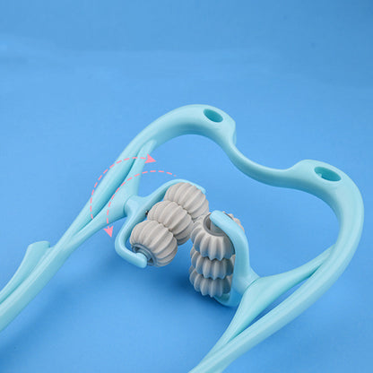 Manual Six-Wheel Neck Massager – Multifunctional Relief Roller