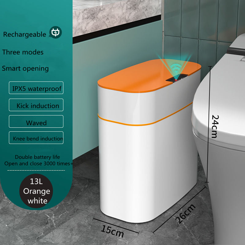 Smart Trash Can with Lid – Automatic Induction Bin for Bedroom, Kitchen & Car