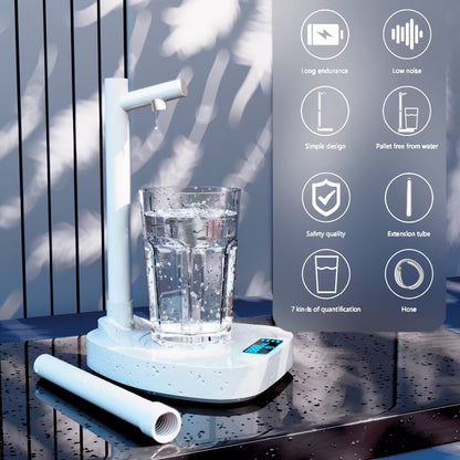 Automatic Water Dispenser with Stand – Rechargeable Desktop Bottle Pump