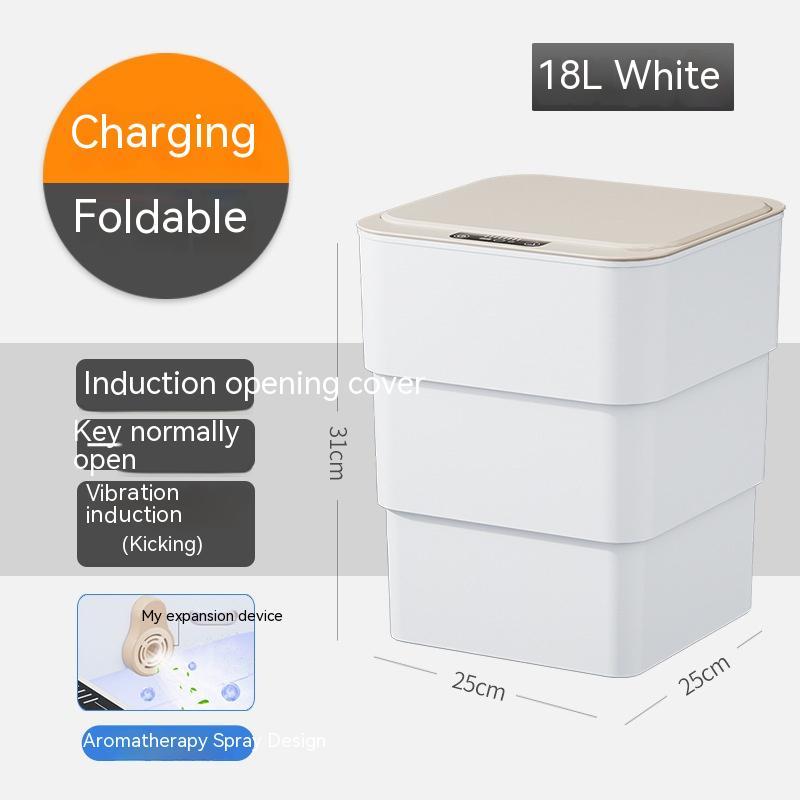 Smart Trash Can with Lid – Automatic Induction Bin for Bedroom, Kitchen & Car