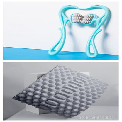 Manual Six-Wheel Neck Massager – Multifunctional Relief Roller
