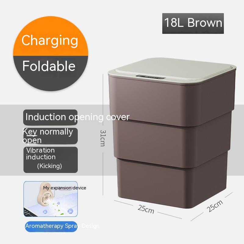 Smart Trash Can with Lid – Automatic Induction Bin for Bedroom, Kitchen & Car
