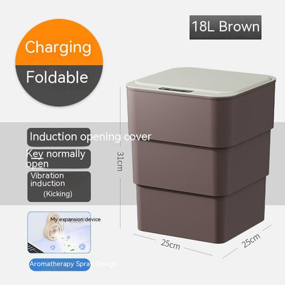Smart Trash Can with Lid – Automatic Induction Bin for Bedroom, Kitchen & Car