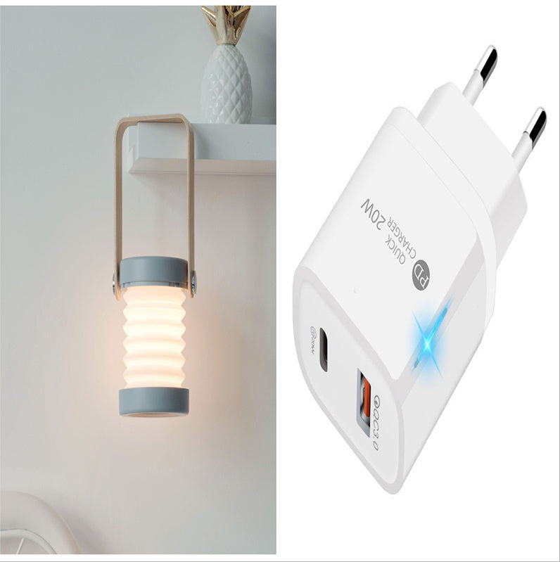 Foldable Touch LED Night Light – USB Rechargeable Reading Lamp