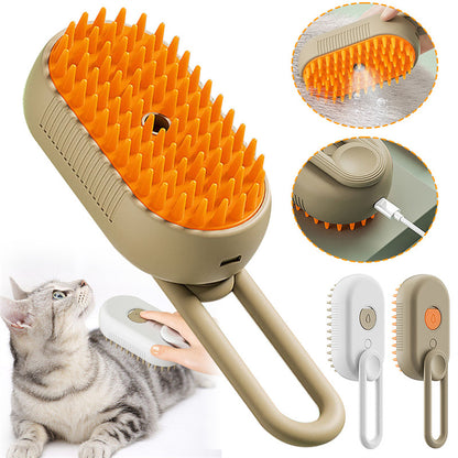 Cat Steam Brush .Steamy Dog Brush .3 In 1 Electric Spray