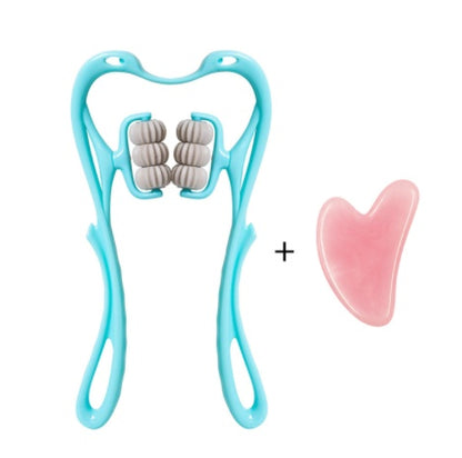 Manual Six-Wheel Neck Massager – Multifunctional Relief Roller