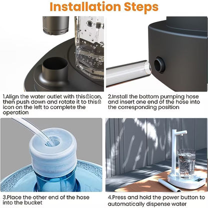 Automatic Water Dispenser with Stand – Rechargeable Desktop Bottle Pump