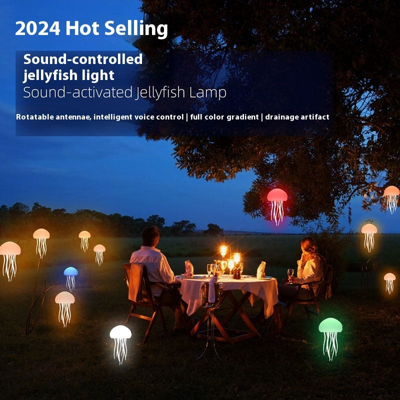 LED Jellyfish Mood Lamp – Smart Night Light for Bedside or Desk