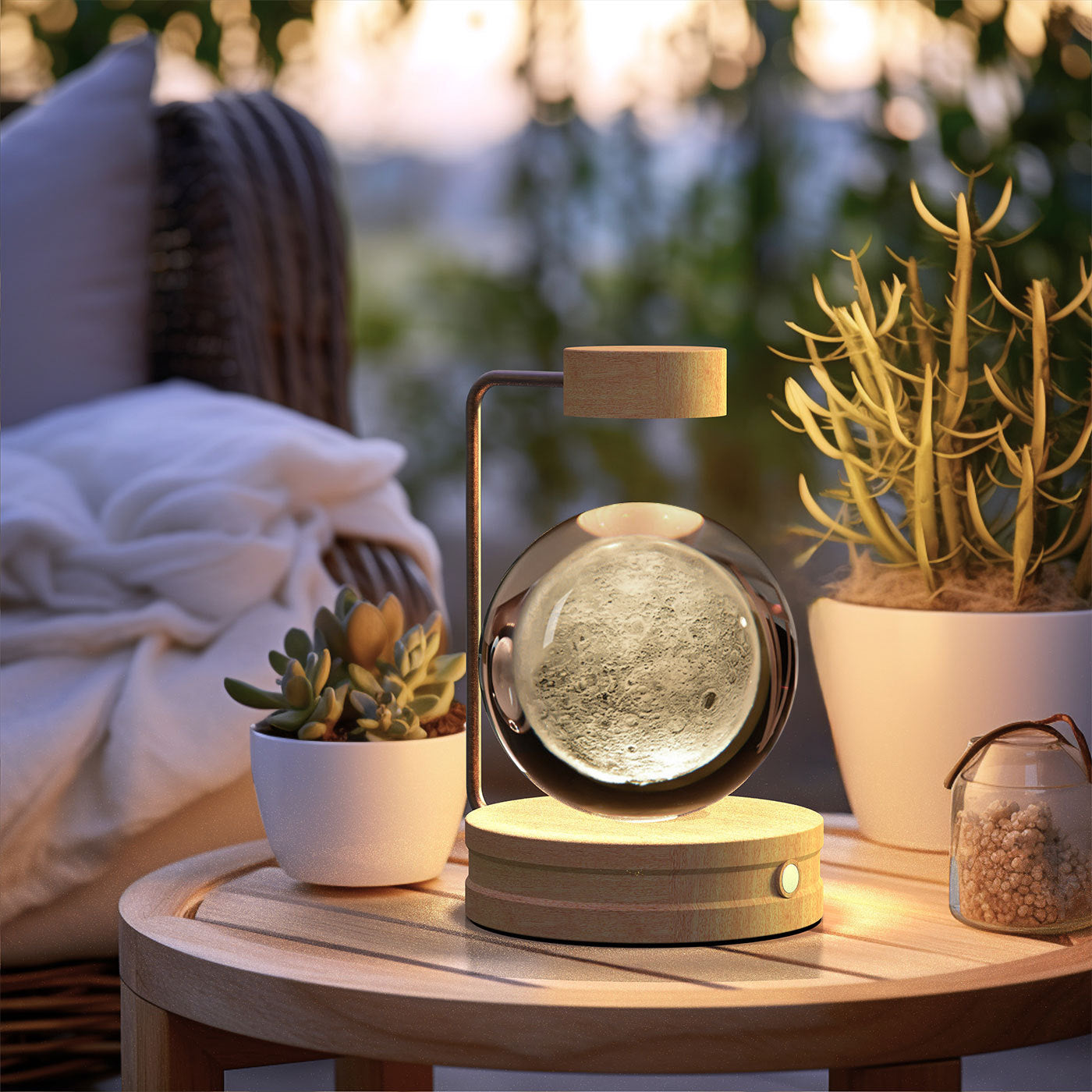 Crystal Ball Dinosaur Night Light – USB Powered Cosmic Bedside Lamp