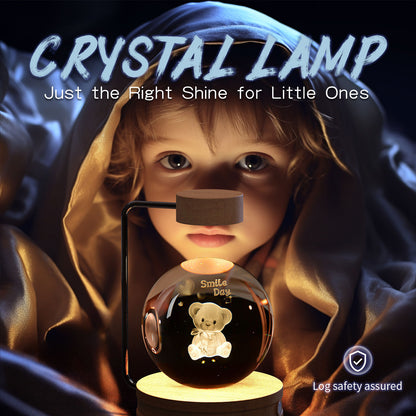 Crystal Ball Dinosaur Night Light – USB Powered Cosmic Bedside Lamp