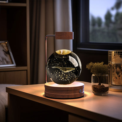Crystal Ball Dinosaur Night Light – USB Powered Cosmic Bedside Lamp
