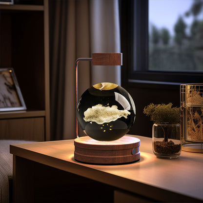 Crystal Ball Dinosaur Night Light – USB Powered Cosmic Bedside Lamp