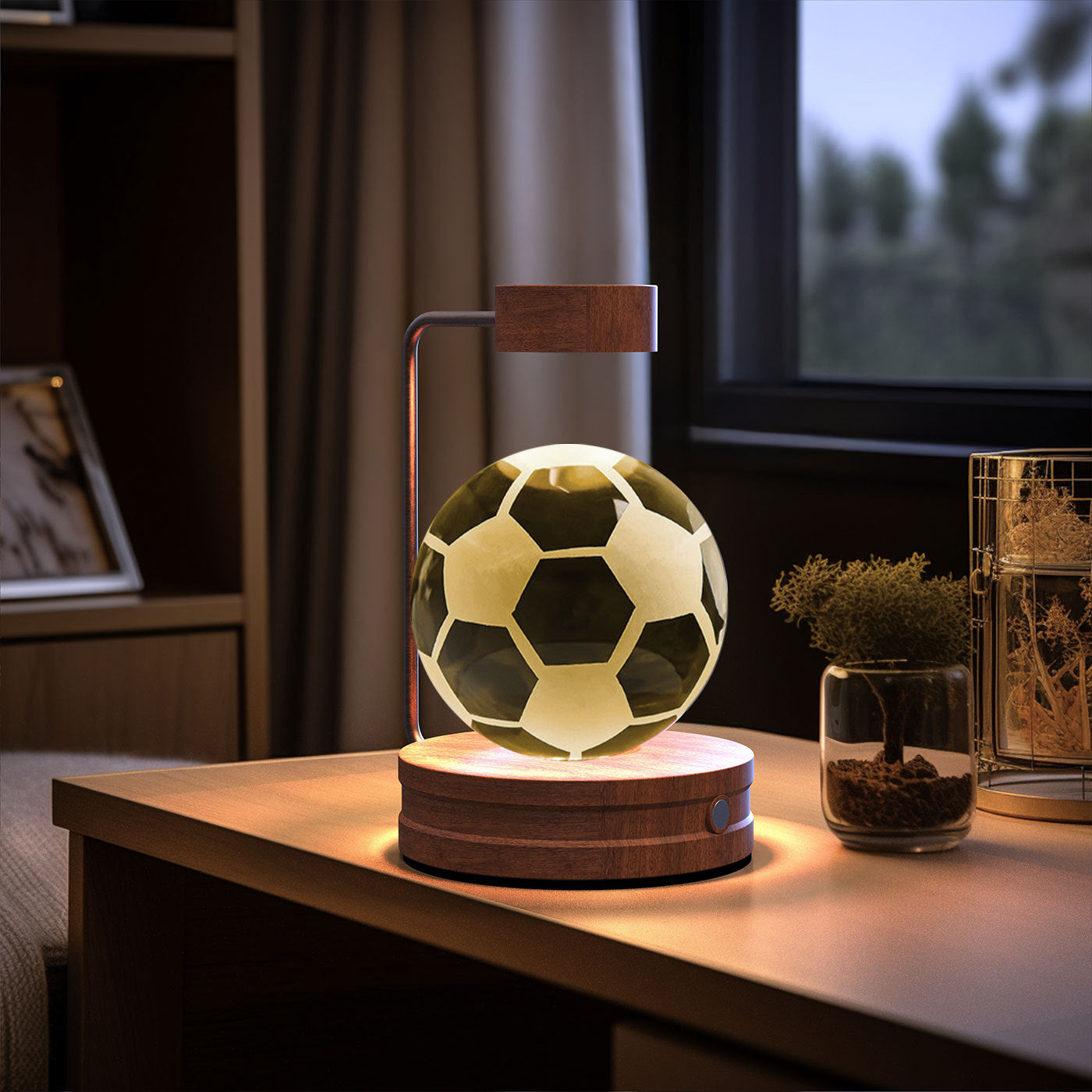 Crystal Ball Dinosaur Night Light – USB Powered Cosmic Bedside Lamp