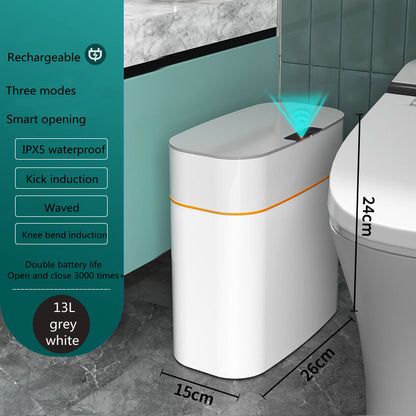 Smart Trash Can with Lid – Automatic Induction Bin for Bedroom, Kitchen & Car