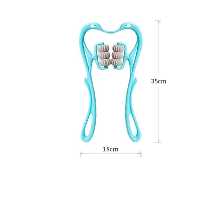 Manual Six-Wheel Neck Massager – Multifunctional Relief Roller