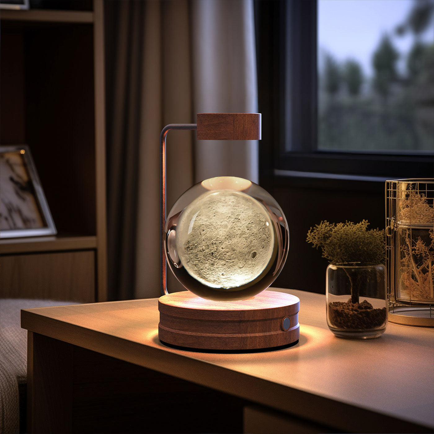Crystal Ball Dinosaur Night Light – USB Powered Cosmic Bedside Lamp