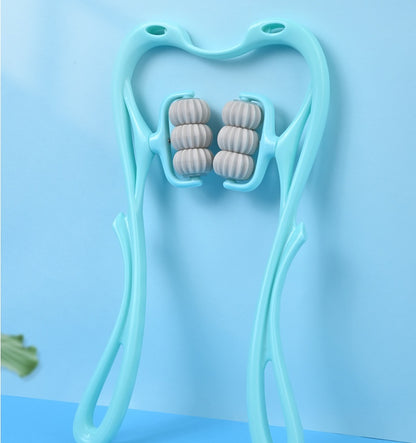 Manual Six-Wheel Neck Massager – Multifunctional Relief Roller