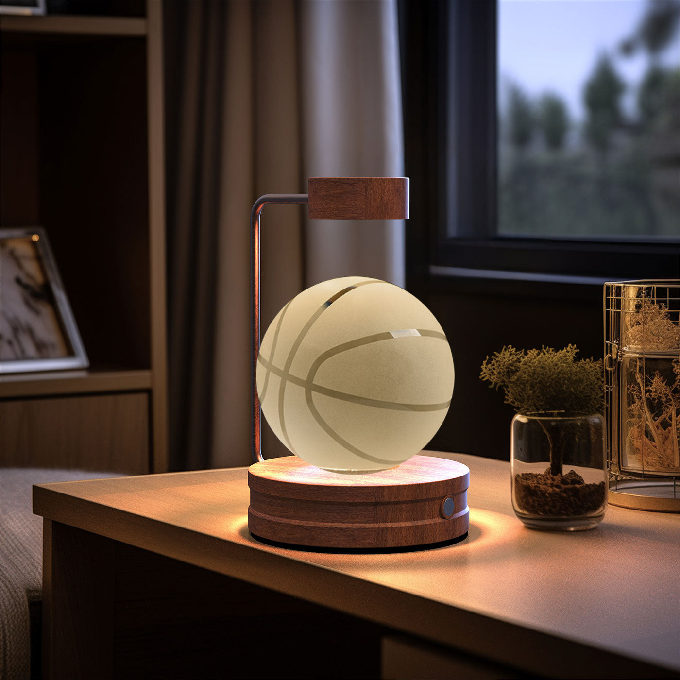 Crystal Ball Dinosaur Night Light – USB Powered Cosmic Bedside Lamp