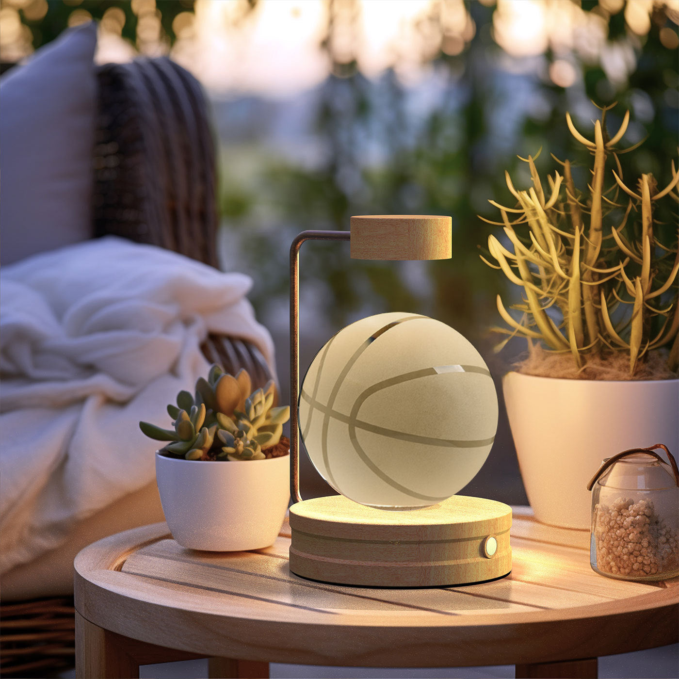 Crystal Ball Dinosaur Night Light – USB Powered Cosmic Bedside Lamp