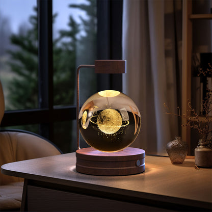Crystal Ball Dinosaur Night Light – USB Powered Cosmic Bedside Lamp