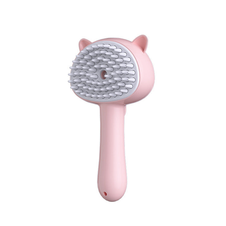 Rechargeable Mist Cat Brush – Self-Cleaning Grooming Tool for Pets