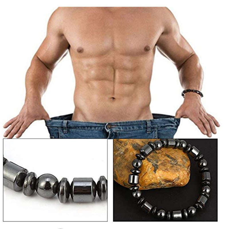 Magnetic Weight Loss Bracelet for Women & Men – Pentagram Stone Therapy Jewelry for Slimming & Pain Relief