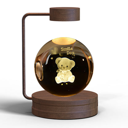 Crystal Ball Dinosaur Night Light – USB Powered Cosmic Bedside Lamp