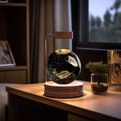 Crystal Ball Dinosaur Night Light – USB Powered Cosmic Bedside Lamp