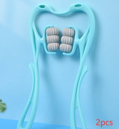 Manual Six-Wheel Neck Massager – Multifunctional Relief Roller