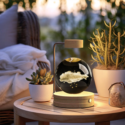 Crystal Ball Dinosaur Night Light – USB Powered Cosmic Bedside Lamp