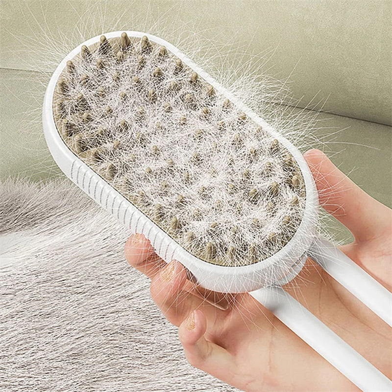 Cat Steam Brush .Steamy Dog Brush .3 In 1 Electric Spray