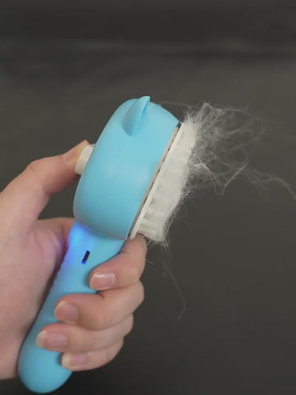 Rechargeable Mist Cat Brush – Self-Cleaning Grooming Tool for Pets